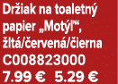 Dr iak na toaletn papier „Mot  “,  lt / erven / ierna C008823000 7.99 € 5.29 €
