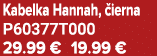 Kabelka Hannah, ierna P60377T000 29.99 € 19.99 €
