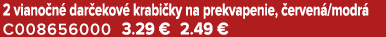 2 viano n dar ekov  krabi ky na prekvapenie,  erven /modr  C008656000 3.29 € 2.49 €