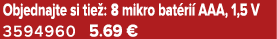 Objednajte si tie : 8 mikro bat ri AAA, 1,5 V 3594960 5.69 €