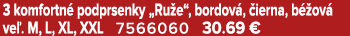 3 komfortn podprsenky „Ru e“, bordov ,  ierna, b  ov  ve . M, L, XL, XXL 7566060 30.69 €