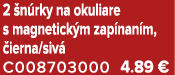 2 n rky na okuliare s magnetick m zap nan m,  ierna/siv  C008703000 4.89 €