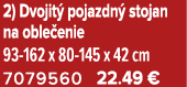 2) Dvojit pojazdn  stojan na oble enie 93 162 x 80 145 x 42 cm 7079560 22.49 €