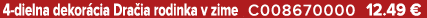 4 dielna dekor cia Dra ia rodinka v zime C008670000 12.49 €