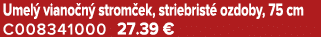 Umel viano n  strom ek, striebrist  ozdoby, 75 cm C008341000 27.39 €