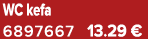 WC kefa 6897667 13.29 €