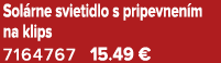 Sol rne svietidlo s pripevnen m na klips 7164767 15.49 €