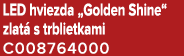 LED hviezda „Golden Shine“ zlat s trblietkami C008764000