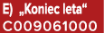 E) „Koniec leta“ C009061000