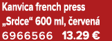 Kanvica french press „Srdce“ 600 ml, erven  6966566 13.29 €