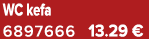 WC kefa 6897666 13.29 €