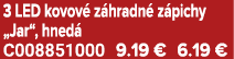 3 LED kovov z hradn  z pichy „Jar“, hned  C008851000 9.19 € 6.19 €