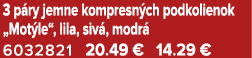 3 p ry jemne kompresn ch podkolienok „Mot le“, lila, siv , modr 6032821 20.49 € 14.29 €