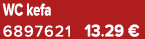 WC kefa 6897621 13.29 €