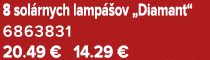8 sol rnych lamp ov „Diamant“ 6863831 20.49 € 14.29 €