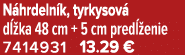 N hrdeln k, tyrkysov d  ka 48 cm + 5 cm pred  enie 7414931 13.29 €