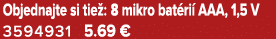 Objednajte si tie : 8 mikro bat ri AAA, 1,5 V 3594931 5.69 €