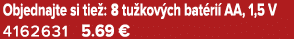 Objednajte si tie : 8 tu kov ch bat ri AA, 1,5 V 4162631 5.69 €