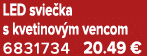 LED svie ka s kvetinov m vencom 6831734 20.49 €