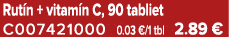 Rut n + vitam n C, 90 tabliet C007421000 0.03 €/1 tbl 2.89 €