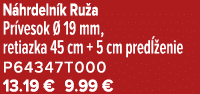 N hrdeln k Ru a Pr vesok  19 mm, retiazka 45 cm + 5 cm pred  enie P64347T000 13.19 € 9.99 €