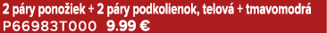 2 p ry pono iek + 2 p ry podkolienok, telov + tmavomodr  P66983T000 9.99 €