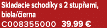 Skladacie schod ky s 2 stup ami, biela/ ierna C008355000 39.99 €