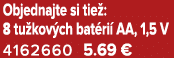 Objednajte si tie : 8 tu kov ch bat ri AA, 1,5 V 4162660 5.69 €