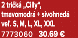 2 tri k „Cilly“, tmavomodr  + sivohned  ve . S, M, L, XL, XXL 7773060 30.69 €