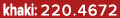 khaki: 220.4672