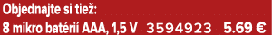 Objednajte si tie : 8 mikro bat ri AAA, 1,5 V 3594923 5.69 €