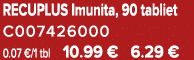 RECUPLUS Imunita, 90 tabliet C007426000 0.07 €/1 tbl 10.99 € 6.29 €