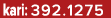 kari: 392.1275